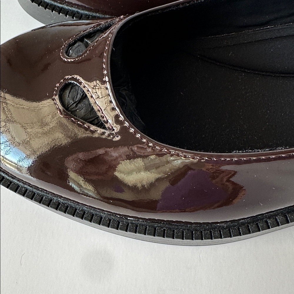 Zara Women’s Platform Mary Jane Shoes Size 8 Color Burgundy - Picture 12 of 17